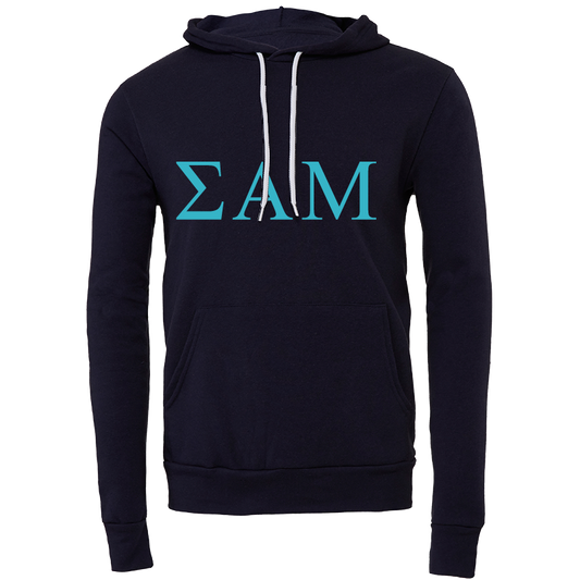 Sigma Alpha Mu Embroidered Lettered Hooded Sweatshirts