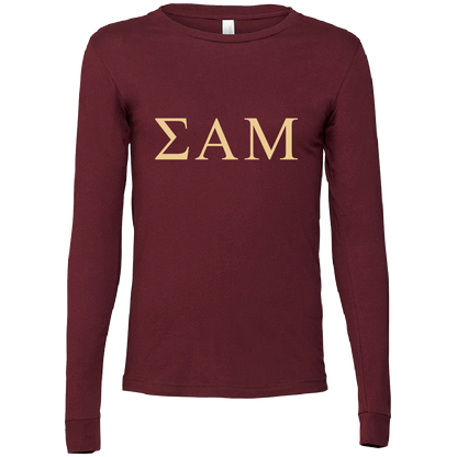 Sigma Alpha Mu Lettered Long Sleeve T-Shirts