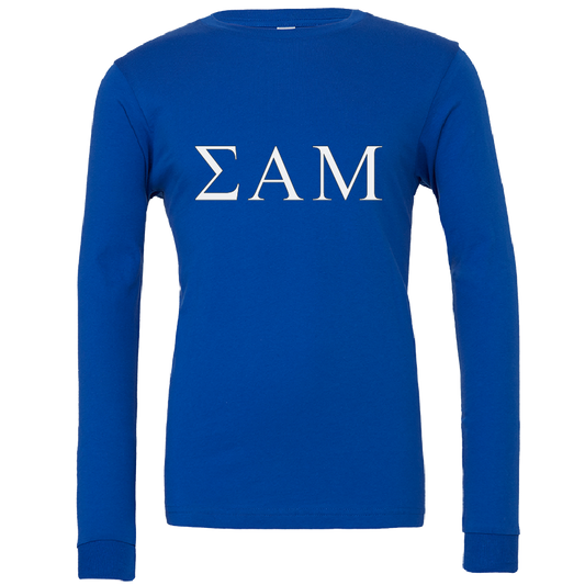 Sigma Alpha Mu Lettered Long Sleeve T-Shirts