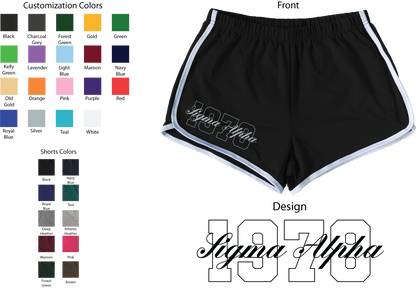 Sigma Alpha Year and Name Women's Shorts