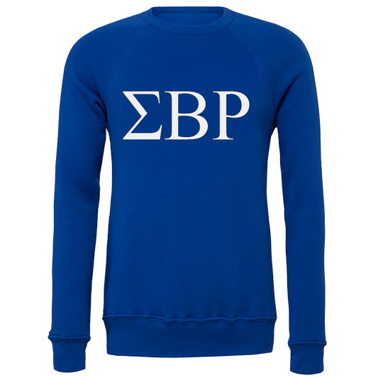 Sigma Beta Rho Embroidered Lettered Crewneck Sweatshirts