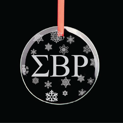 Sigma Beta Rho Round Multi-Snowflake Ornament