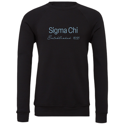 Sigma Chi Embroidered Printed Name Crewneck Sweatshirts