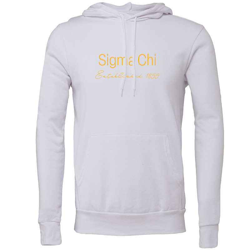 Sigma Chi Embroidered Printed Name Hooded Sweatshirts