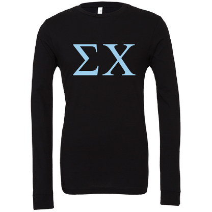 Sigma Chi Lettered Long Sleeve T-Shirts