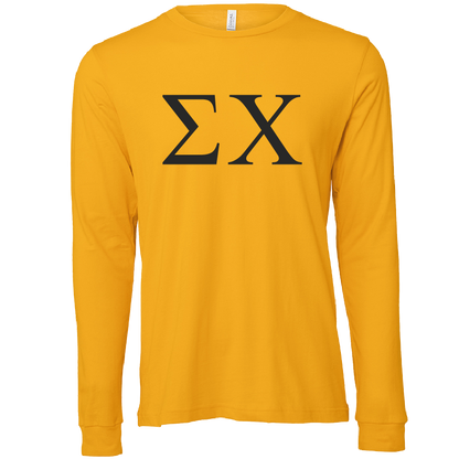 Sigma Chi Lettered Long Sleeve T-Shirts