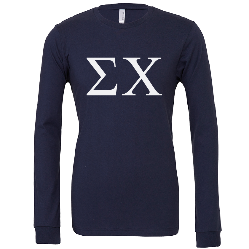 Sigma Chi Lettered Long Sleeve T-Shirts