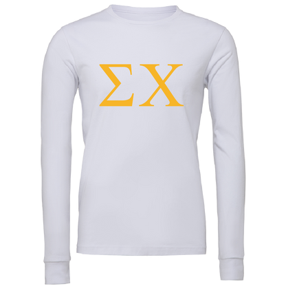 Sigma Chi Lettered Long Sleeve T-Shirts