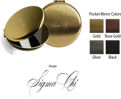 Sigma Chi Script Pocket Mirrors