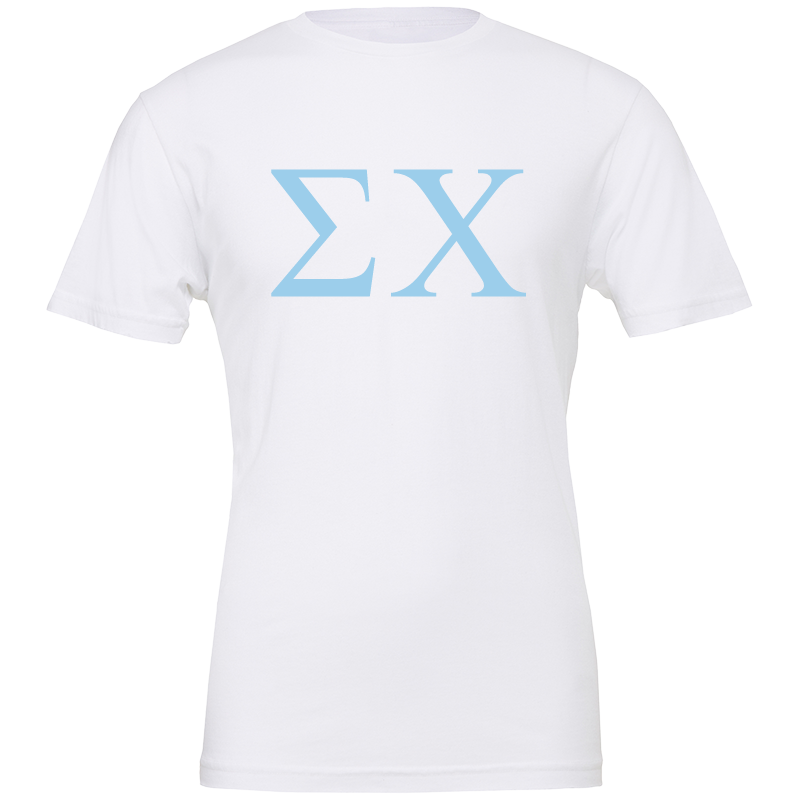 Sigma Chi Lettered Short Sleeve T-Shirts