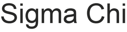 Sigma Chi logo in black text on a white background