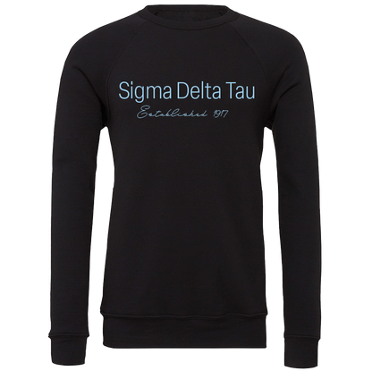Sigma Delta Tau Embroidered Printed Name Crewneck Sweatshirts