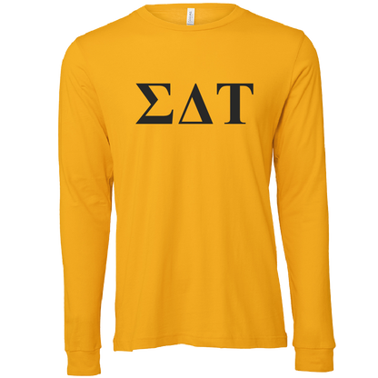 Sigma Delta Tau Lettered Long Sleeve T-Shirts