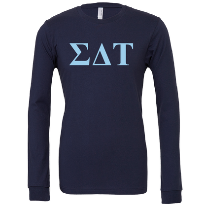 Sigma Delta Tau Lettered Long Sleeve T-Shirts