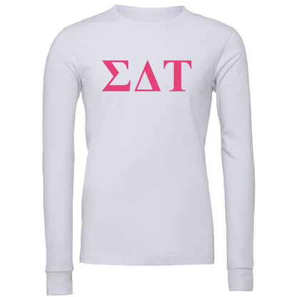 Sigma Delta Tau Lettered Long Sleeve T-Shirts