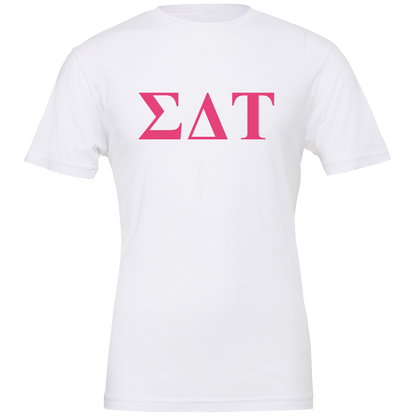 Sigma Delta Tau Lettered Short Sleeve T-Shirts