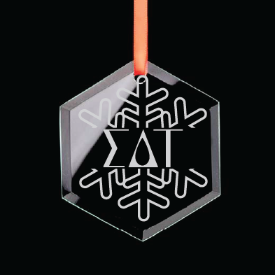 Sigma Delta Tau Hexagon Single-Snowflake Ornament