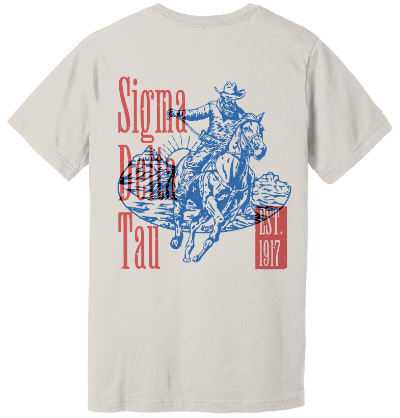 Sigma Delta Tau Cowboy Graphic T-Shirt