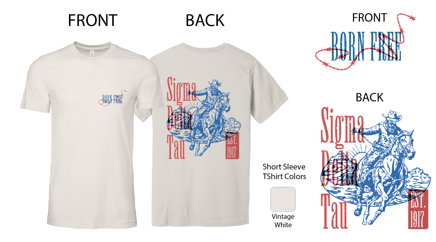 Sigma Delta Tau Cowboy Graphic T-Shirt