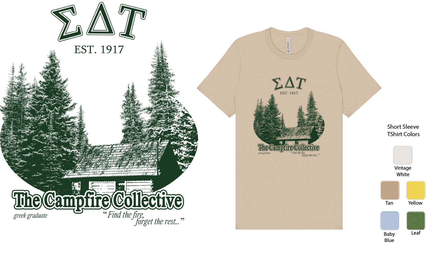 Sigma Delta Tau Forest Graphic T-Shirt
