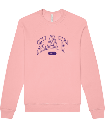Sigma Delta Tau Varsity Polka Dot Crewneck