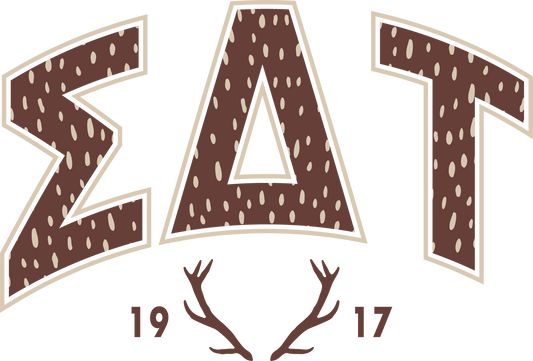 Sigma Delta Tau Fawn Print Varsity Hoodie