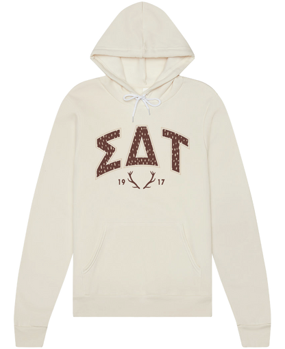 Sigma Delta Tau Fawn Print Varsity Hoodie