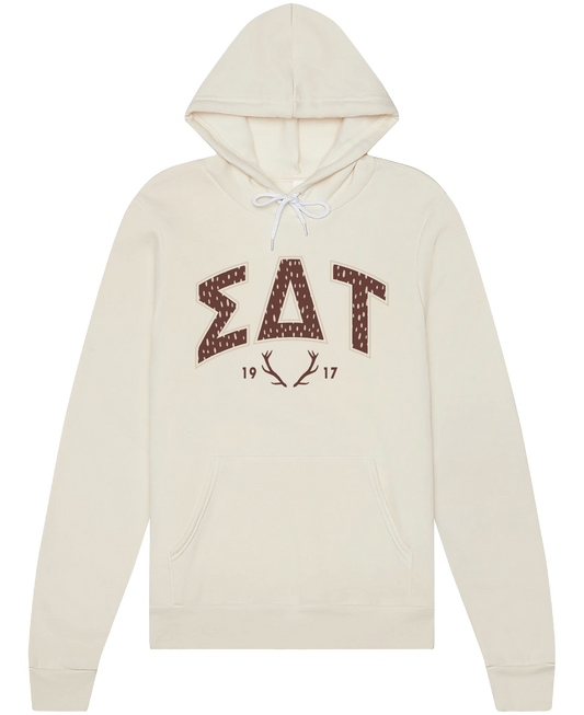 Sigma Delta Tau Fawn Print Varsity Hoodie