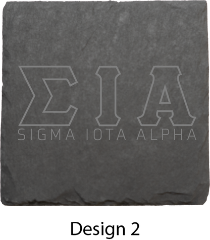 Sigma Iota Alpha Stone Coasters - 4-Pack