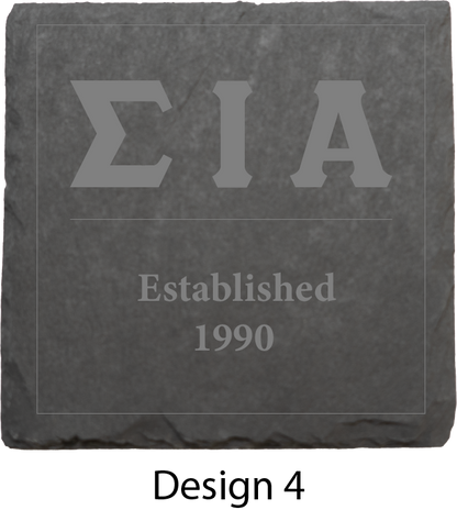 Sigma Iota Alpha Stone Coasters - 4-Pack