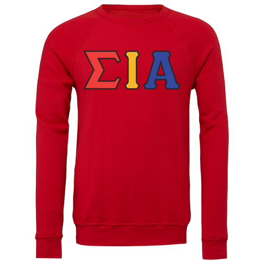 Sigma Iota Alpha Embroidered Lettered Crewneck Sweatshirts