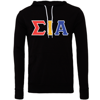 Sigma Iota Alpha Lettered Hooded Sweatshirts