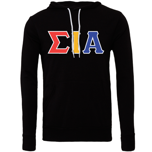 Sigma Iota Alpha Embroidered Lettered Hooded Sweatshirts