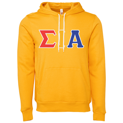 Sigma Iota Alpha Lettered Hooded Sweatshirts