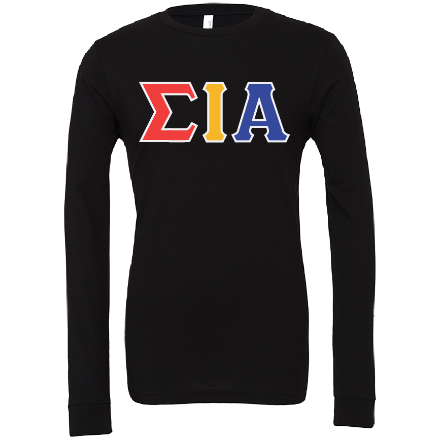 Sigma Iota Alpha Lettered Long Sleeve T-Shirts