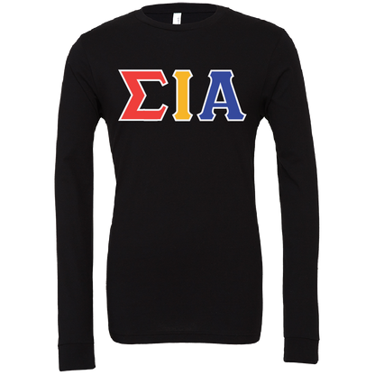 Sigma Iota Alpha Lettered Long Sleeve T-Shirts