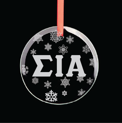Sigma Iota Alpha Round Multi-Snowflake Ornament