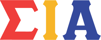 Colorful logo with letters 'Σ', 'I', and 'A' on a white background