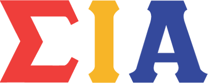 Colorful logo with letters 'Σ', 'I', and 'A' on a white background