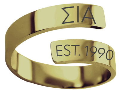 Sigma Iota Alpha Year and Letters Rings