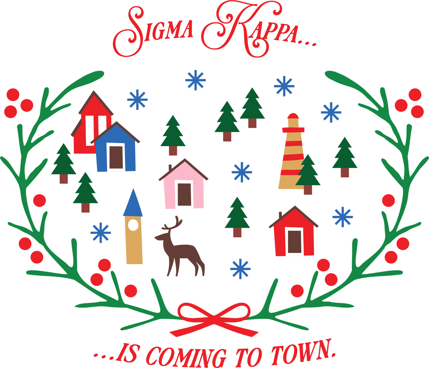 Sigma Kappa Christmas Village Crewneck