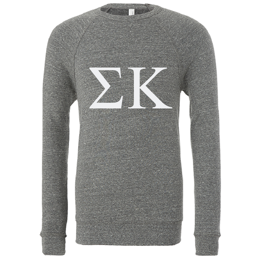 Sigma Kappa Embroidered Lettered Crewneck Sweatshirts
