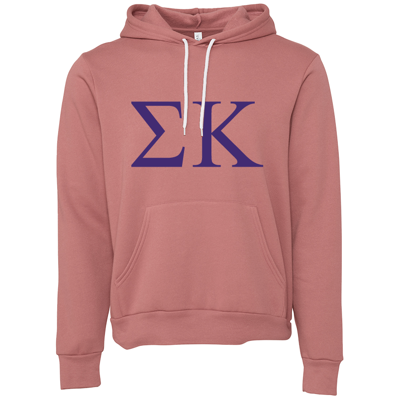 Sigma Kappa Lettered Hooded Sweatshirts