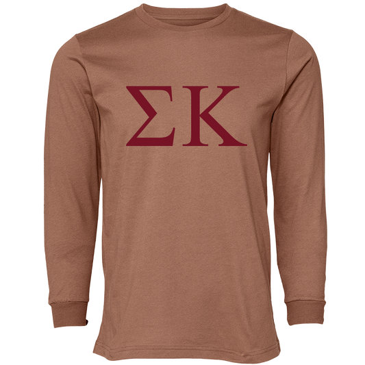 Sigma Kappa Lettered Long Sleeve T-Shirts