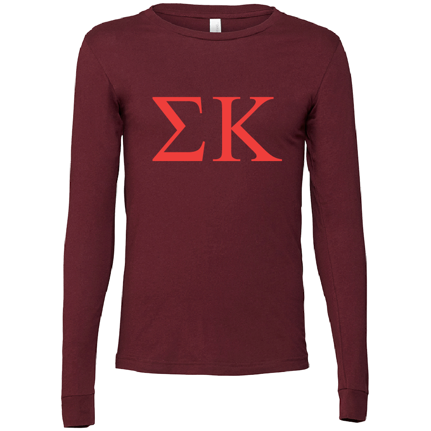 Sigma Kappa Lettered Long Sleeve T-Shirts