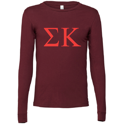 Sigma Kappa Lettered Long Sleeve T-Shirts