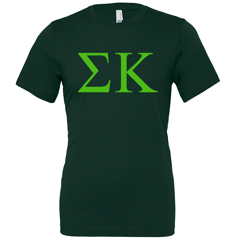 Sigma Kappa Lettered Short Sleeve T-Shirts