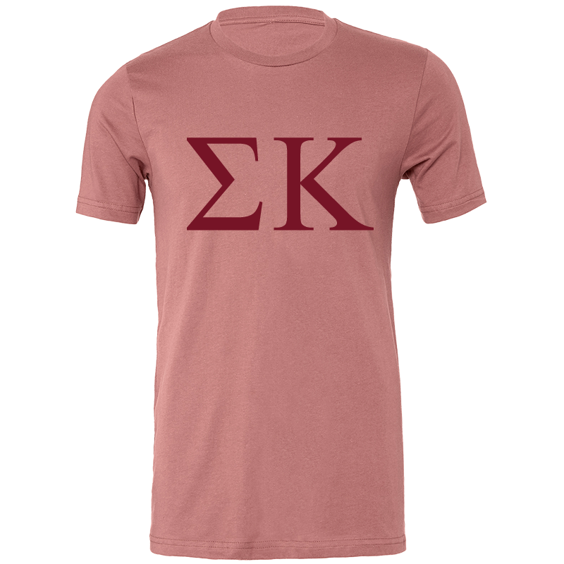 Sigma Kappa Lettered Short Sleeve T-Shirts