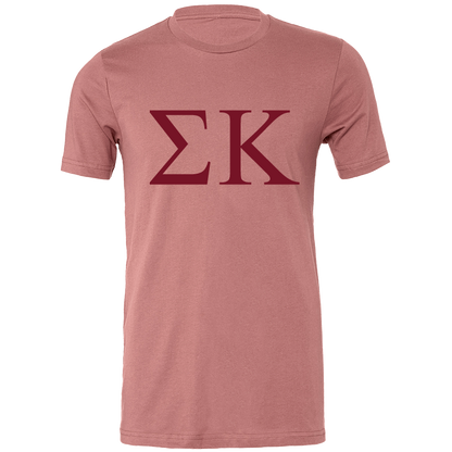 Sigma Kappa Lettered Short Sleeve T-Shirts