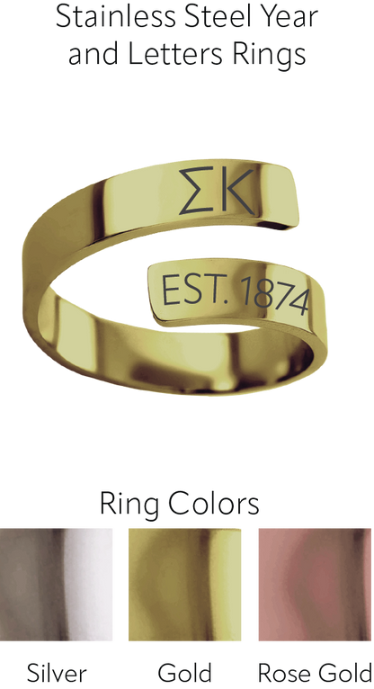 Sigma Kappa Year and Letters Rings